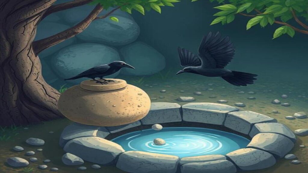 The Clever Crow and the Magical Pebble – A Tale of Wit and Wonder