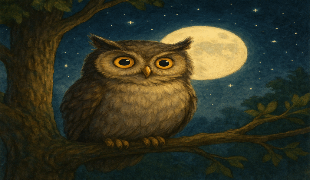 Night Time Wisdom of Oscar The Owl