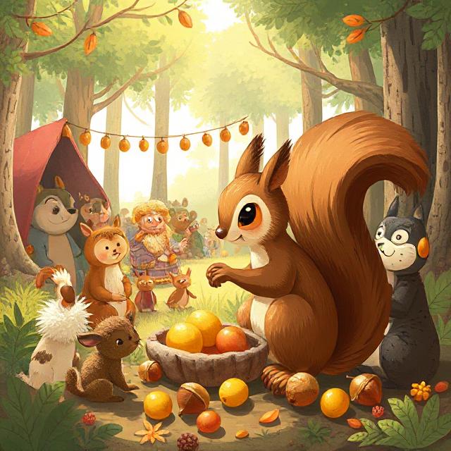 The Sharing Squirrel and the Acorn Festival